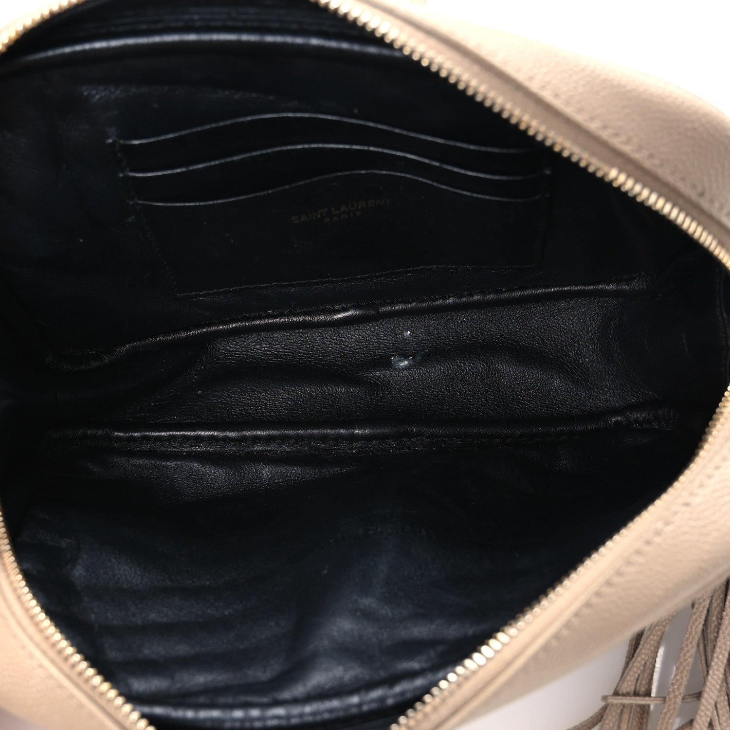 Saint Laurent Grain De Poudre Matelasse Monogram Mini Lou Camera Bag Dark Beige 5 of 11