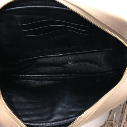 Saint Laurent Grain De Poudre Matelasse Monogram Mini Lou Camera Bag Dark Beige 5 of 11
