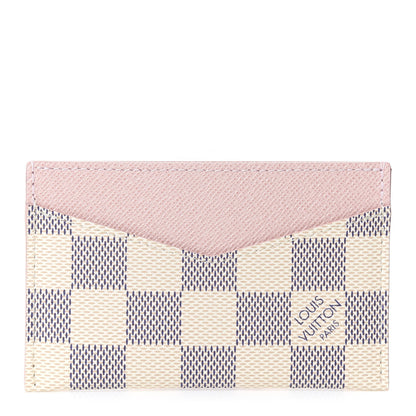 Louis Vuitton Damier Azur Daily Card Holder Rose Ballerine 1 of 5