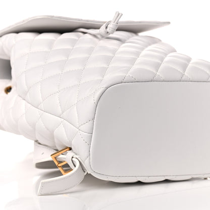 Versace Calfskin Quilted Medusa Backpack White 6 of 7