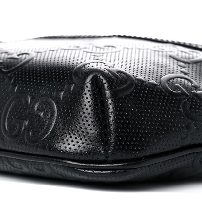 Gucci Calfskin GG Tennis Embossed Belt Bag Black 9 of 10