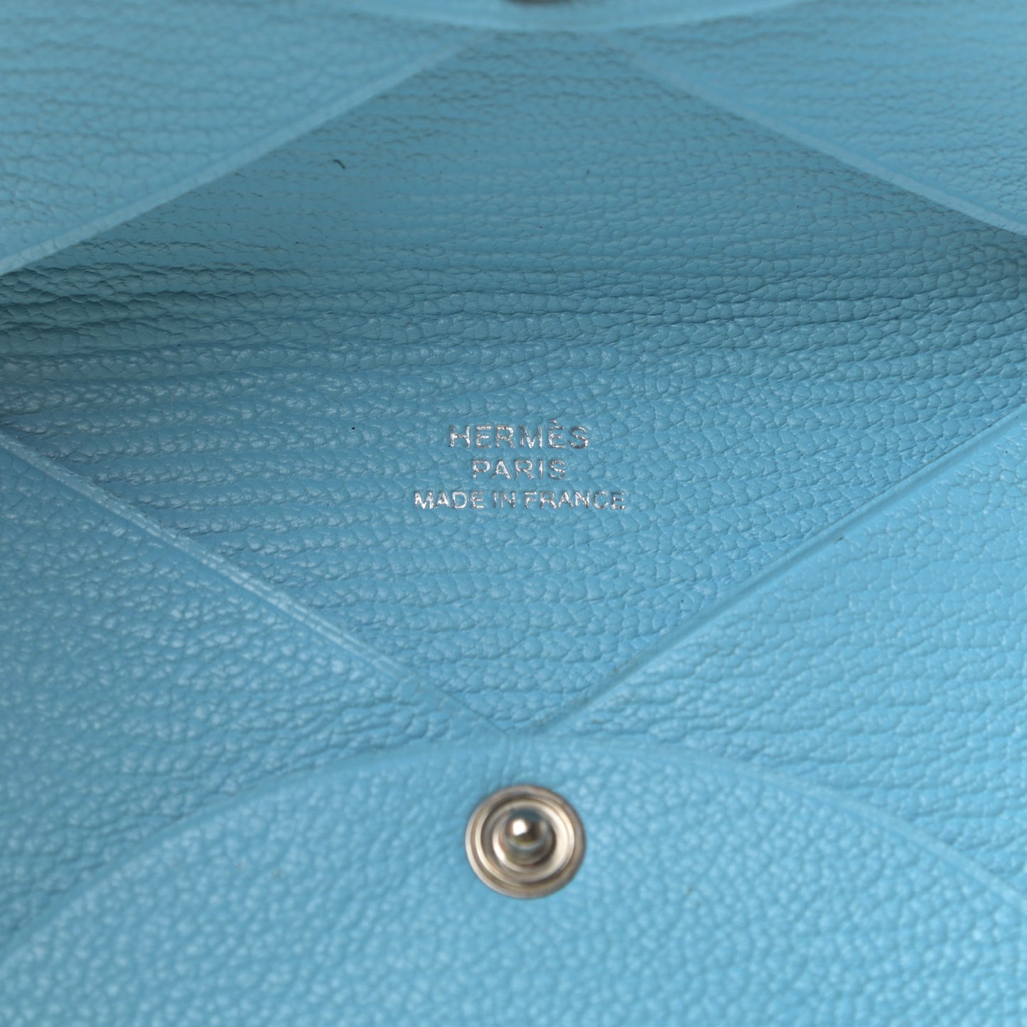 Chevre Mysore Calvi Card Case Bleu Celeste