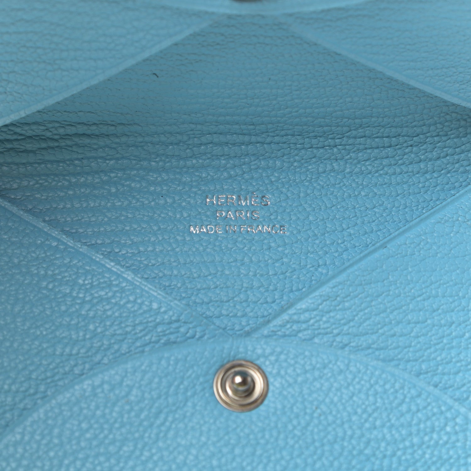 Hermes Chevre Mysore Calvi Card Case Bleu Celeste 5 of 5