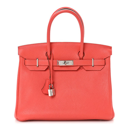 Hermes Taurillon Clemence Birkin 30 Rose Jaipur 1 of 10