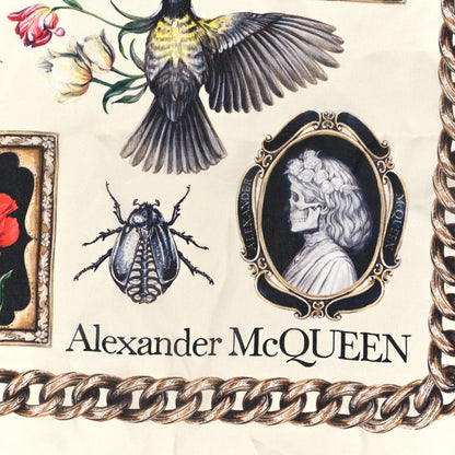 Alexander McQueen Silk Cameo and Curiosity Scarf Ivory 2 of 4