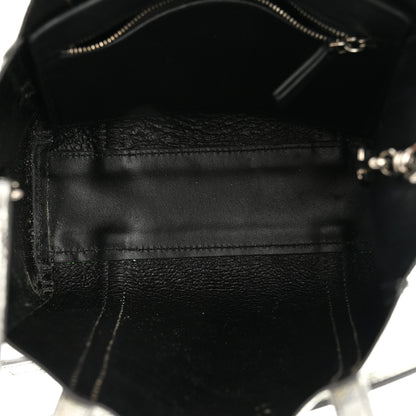 Balenciaga Metallic Goatskin Logo XXS Everyday Tote Argent Black 5 of 13
