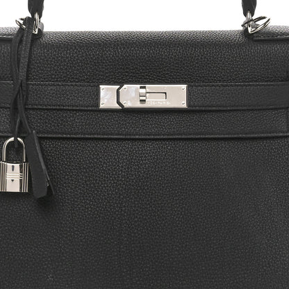 Hermes Togo Kelly Retourne 28 Black 7 of 10