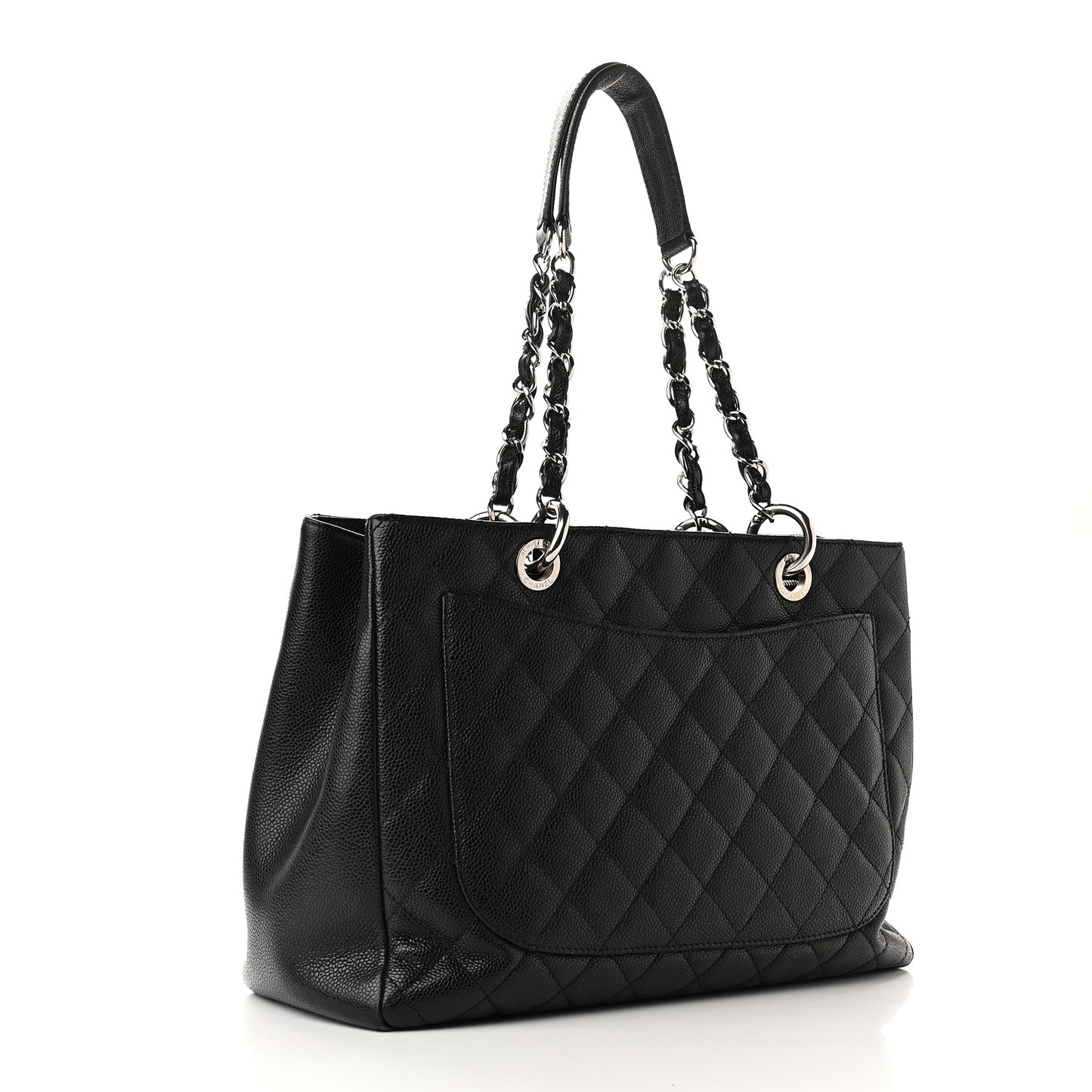 Caviar Quilted Grand Shopping Tote GST Black