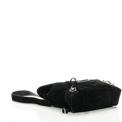 Balenciaga Baby Daim Suede Gold Metallic Edge Hardware Backpack Black 4 of 7