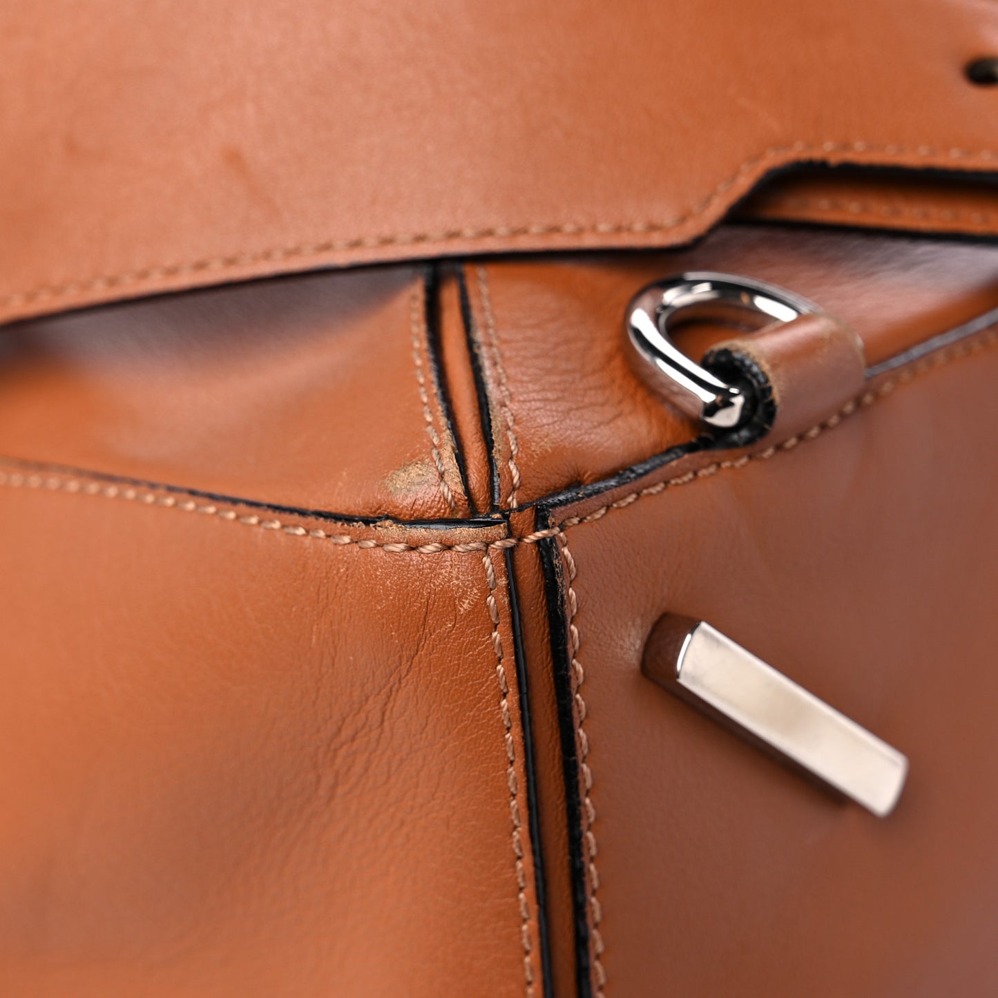 Calfskin Medium Puzzle Bag Tan