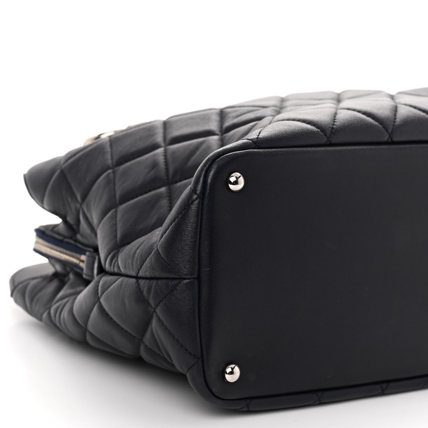 Chanel Lambskin Quilted Shoulder Bag Navy Blue 10 of 11