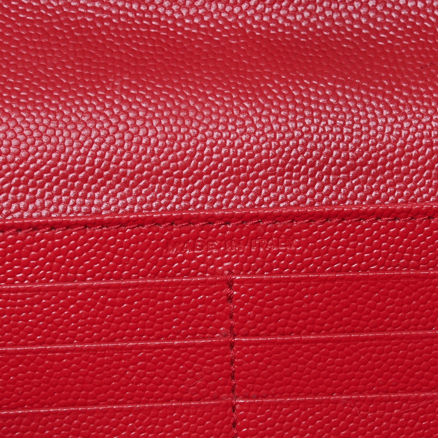 Grain De Poudre Matelasse Chevron Monogram Wallet Lipstick Red