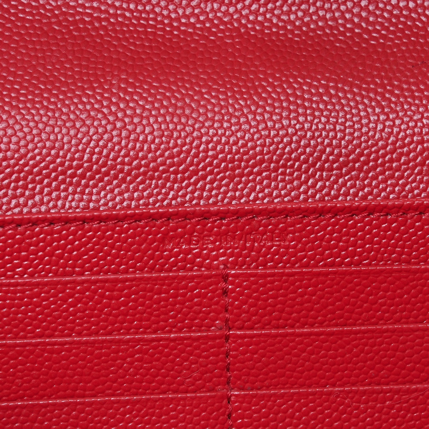 Saint Laurent Grain De Poudre Matelasse Chevron Monogram Wallet Lipstick Red 7 of 12