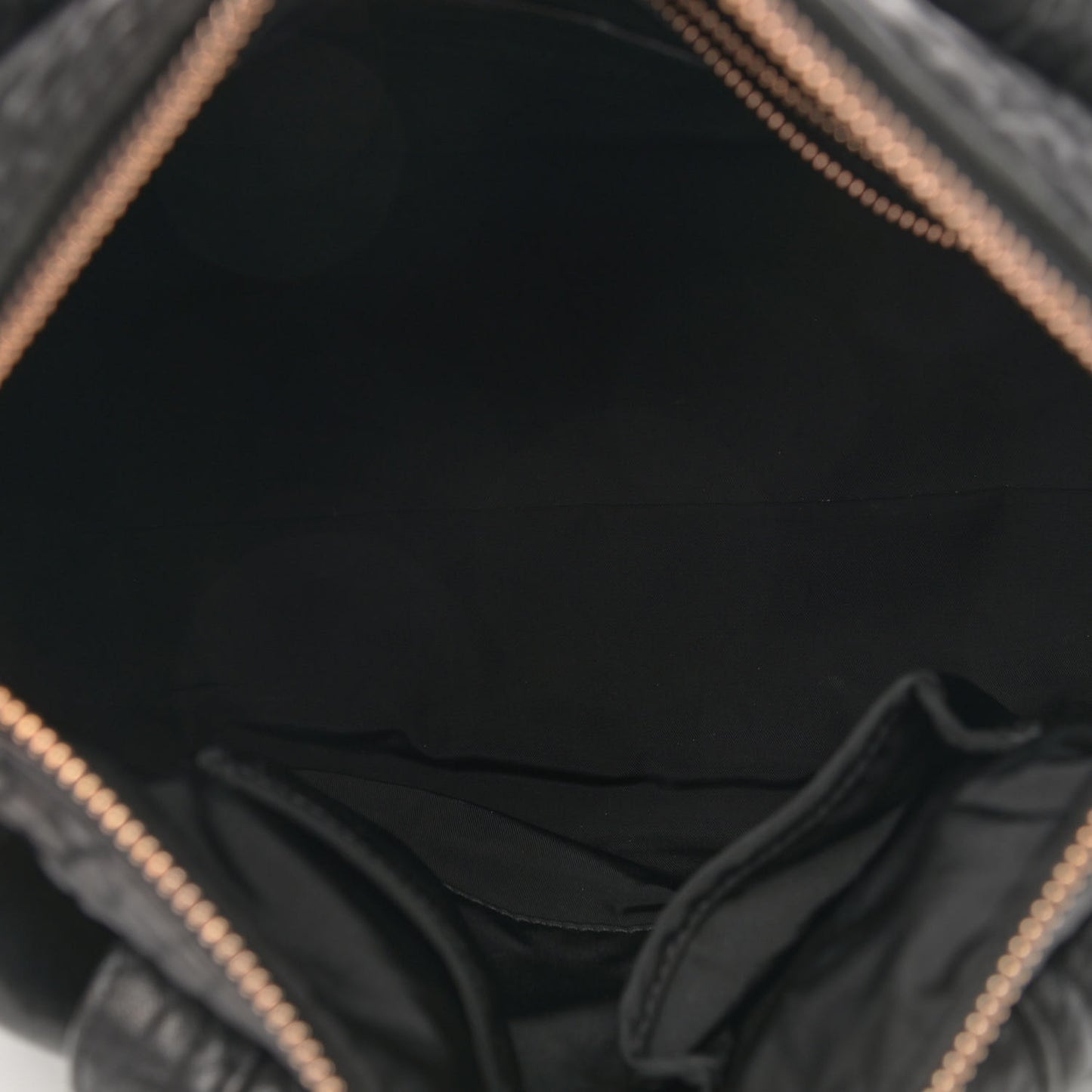 Pebbled Lambskin Rocco Black Rose Gold Hardware