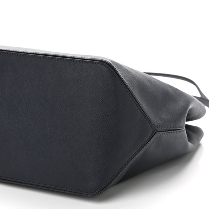 Marc Jacobs Calfskin Embossed Logo East West Shopper Tote Dark Blue 10 of 10
