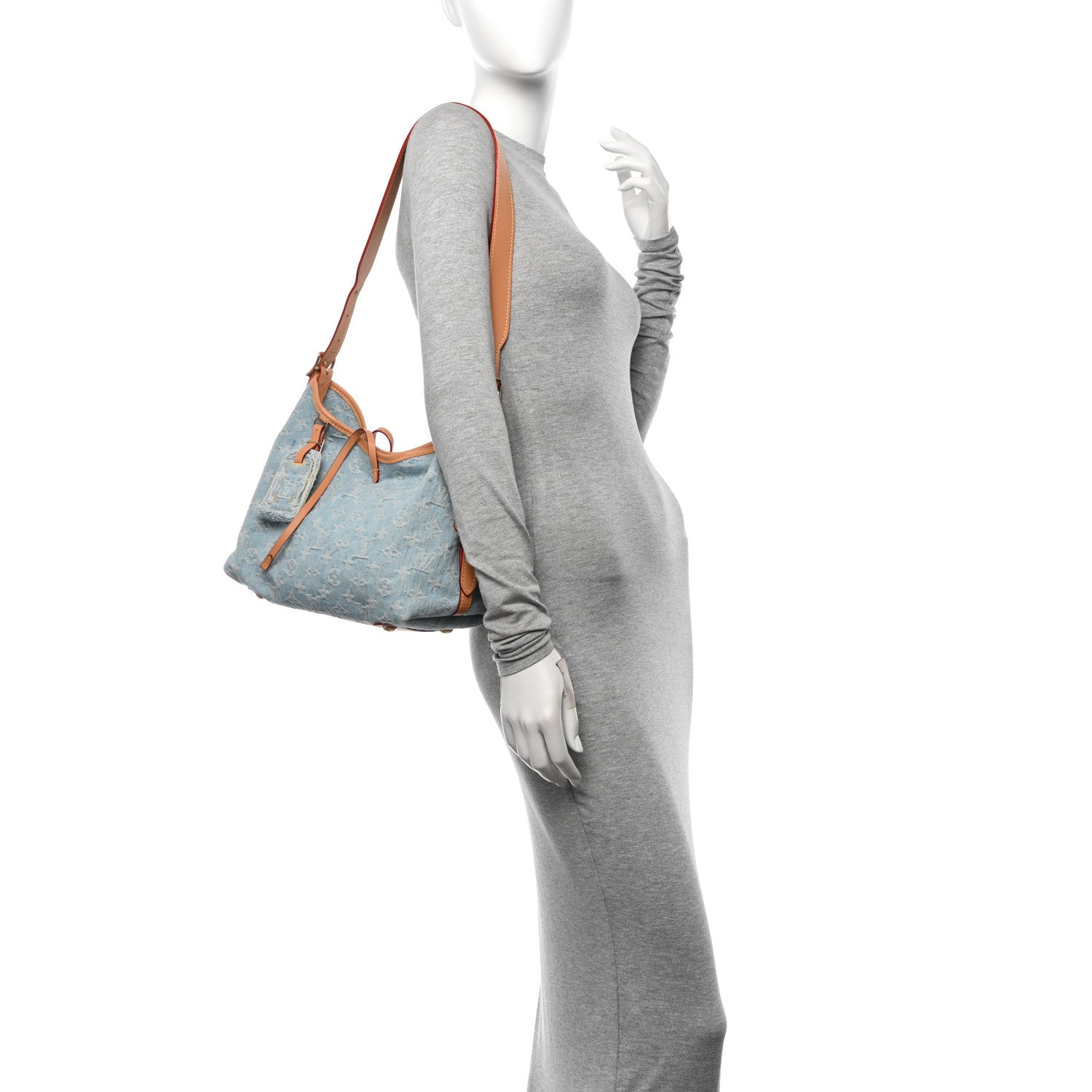 Louis Vuitton Monogram Denim CarryAll PM Sky Blue 2 of 10