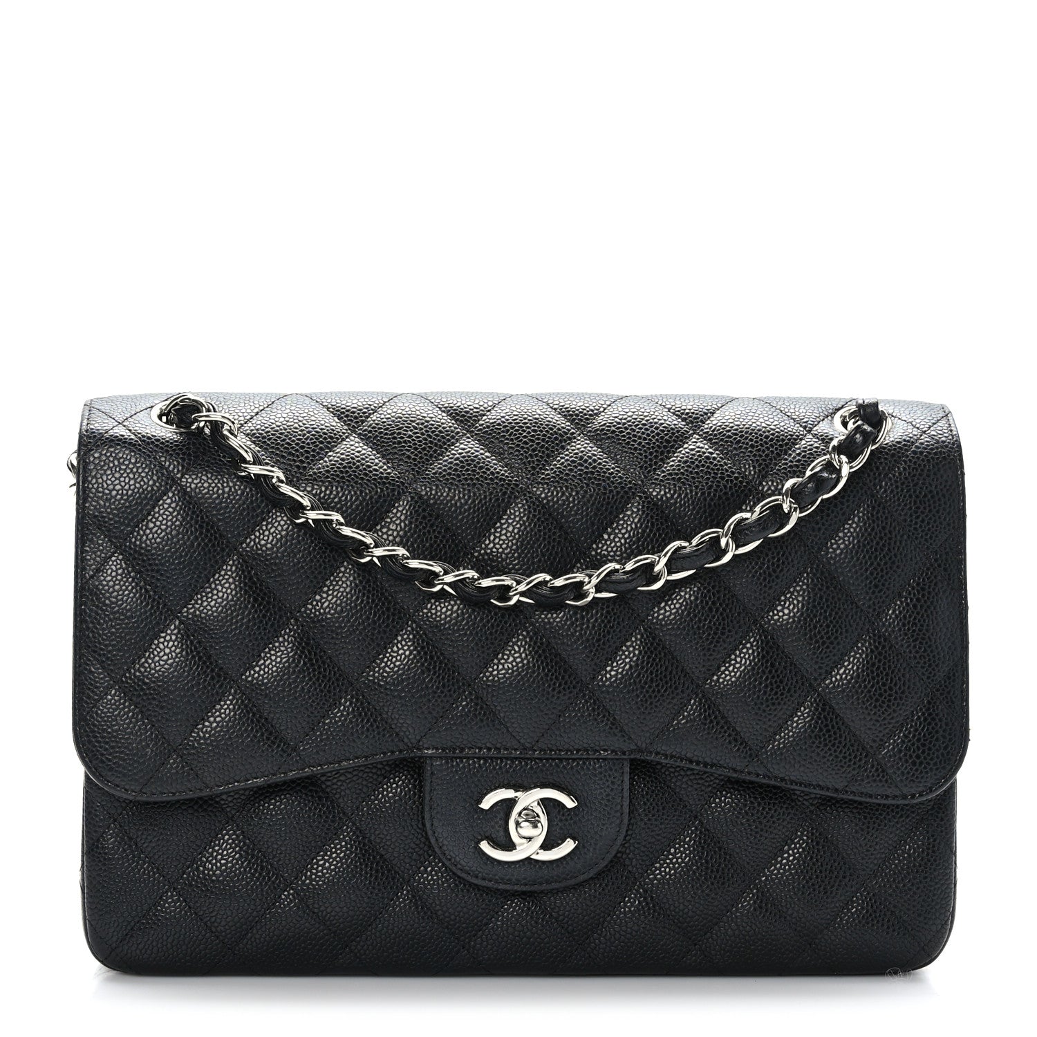 Chanel Caviar Quilted Jumbo Double Flap Black 1 of 10