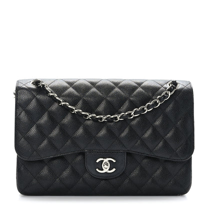 Chanel Caviar Quilted Jumbo Double Flap Black 1 of 10