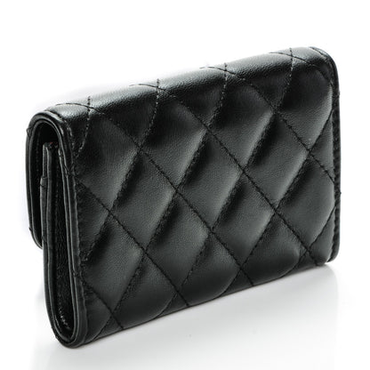 Chanel Lambskin Quilted Flap Card Holder Black 3 of 8