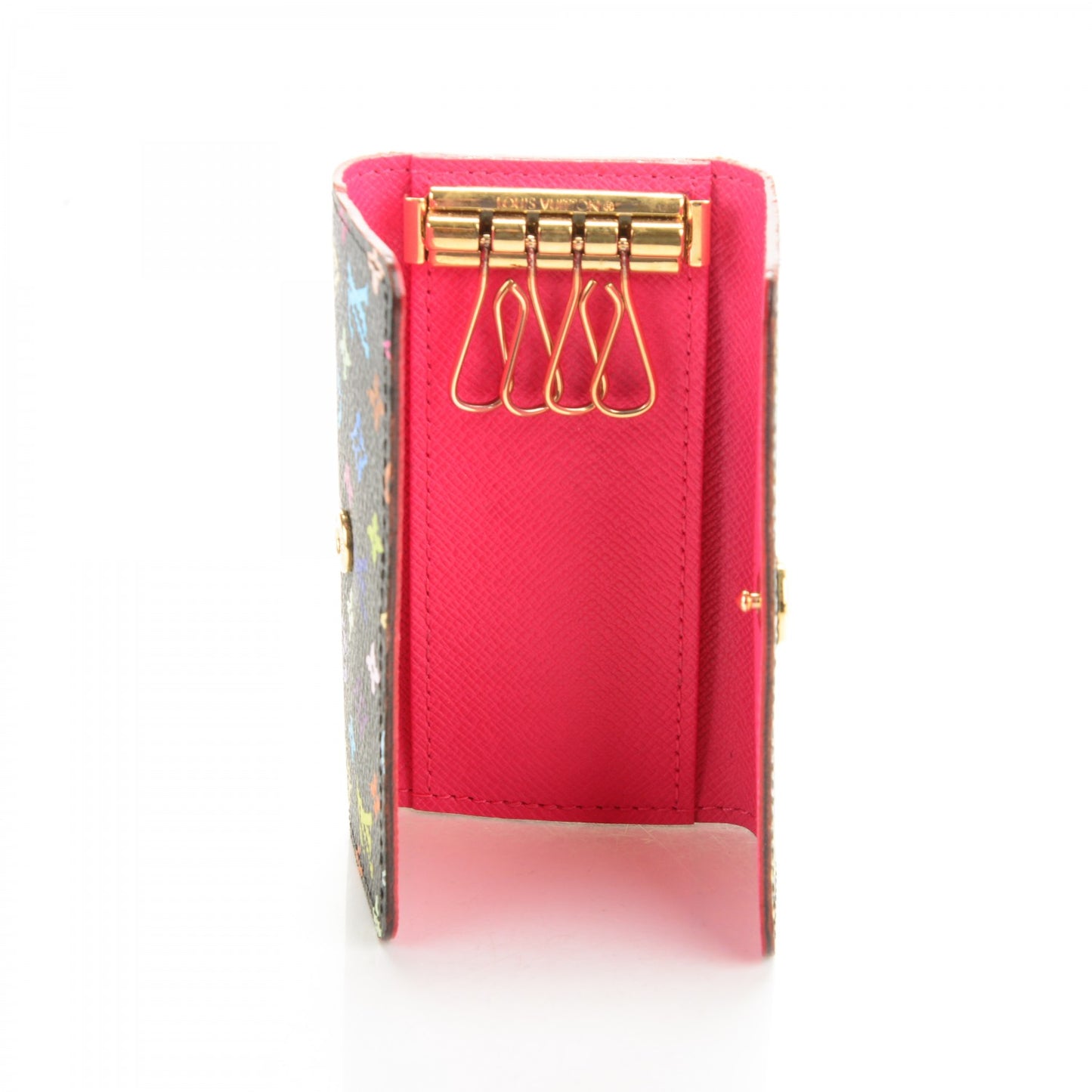 Monogram Multicolor Multicles 4 Key Holder Black Grenade