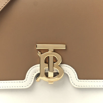 Burberry Smooth Calfskin Monogram Medium TB Bag Chalk White Camel 7 of 10