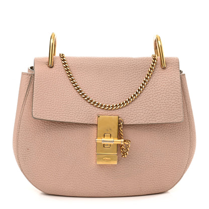 Chloe Grained Lambskin Drew Shoulder Bag Cement Pink 1 of 17