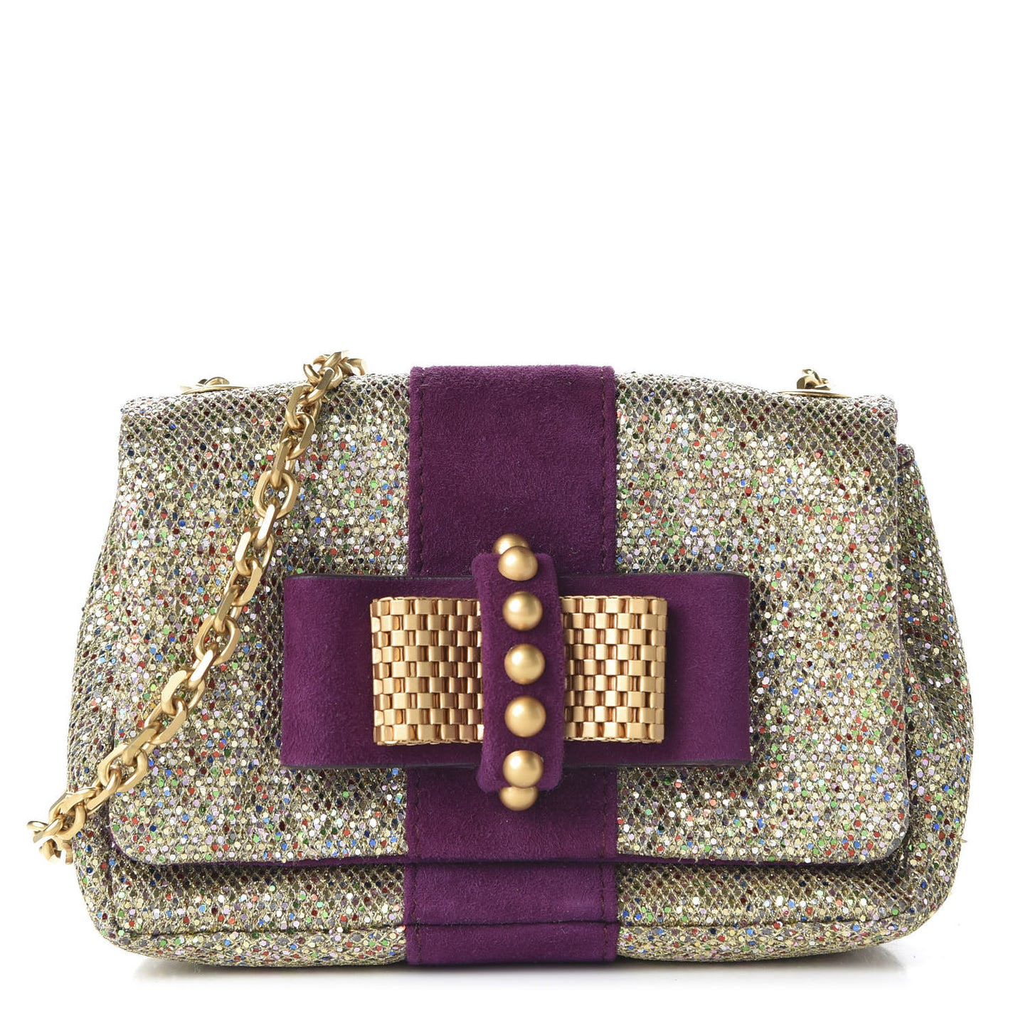 Glitter Sweety Charity Crossbody Bag Multicolor Gold