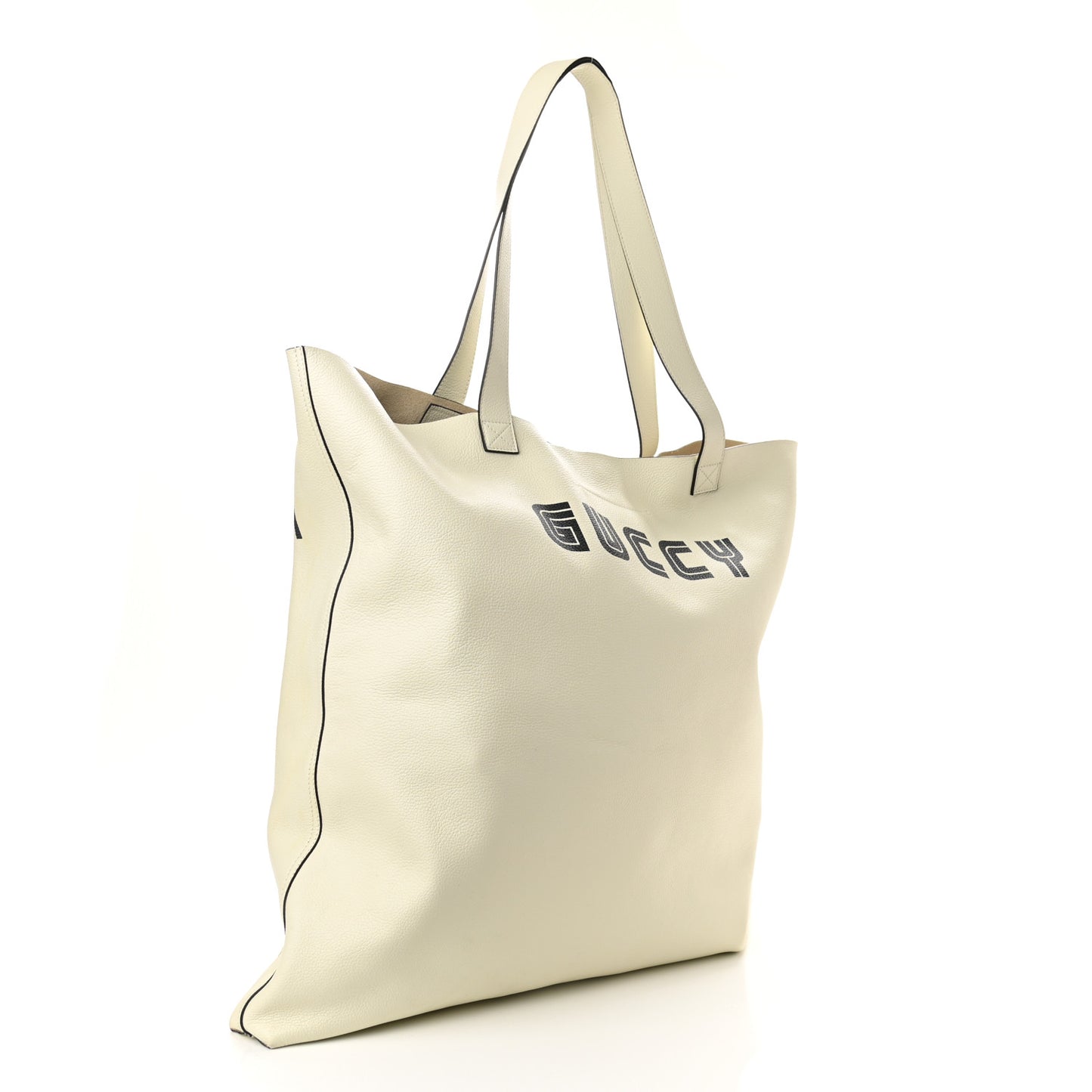 Calfskin Elton John Crocodile Rock Large Tote Off White