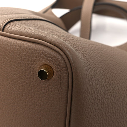 Hermes Taurillon Maurice Picotin Lock 18 PM Beige De Weimar 10 of 10