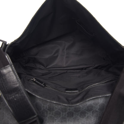 Gucci GG Plus Monogram Medium Flap Messenger Bag Black 4 of 12