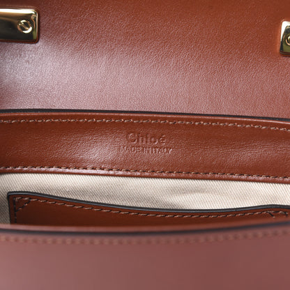 Chloe Shiny Calfskin Suede Mini C Bag Sepia Brown 6 of 10