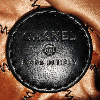 Chanel Lambskin Satin Reversible Mini Sac Cordon Black Peach 7 of 7