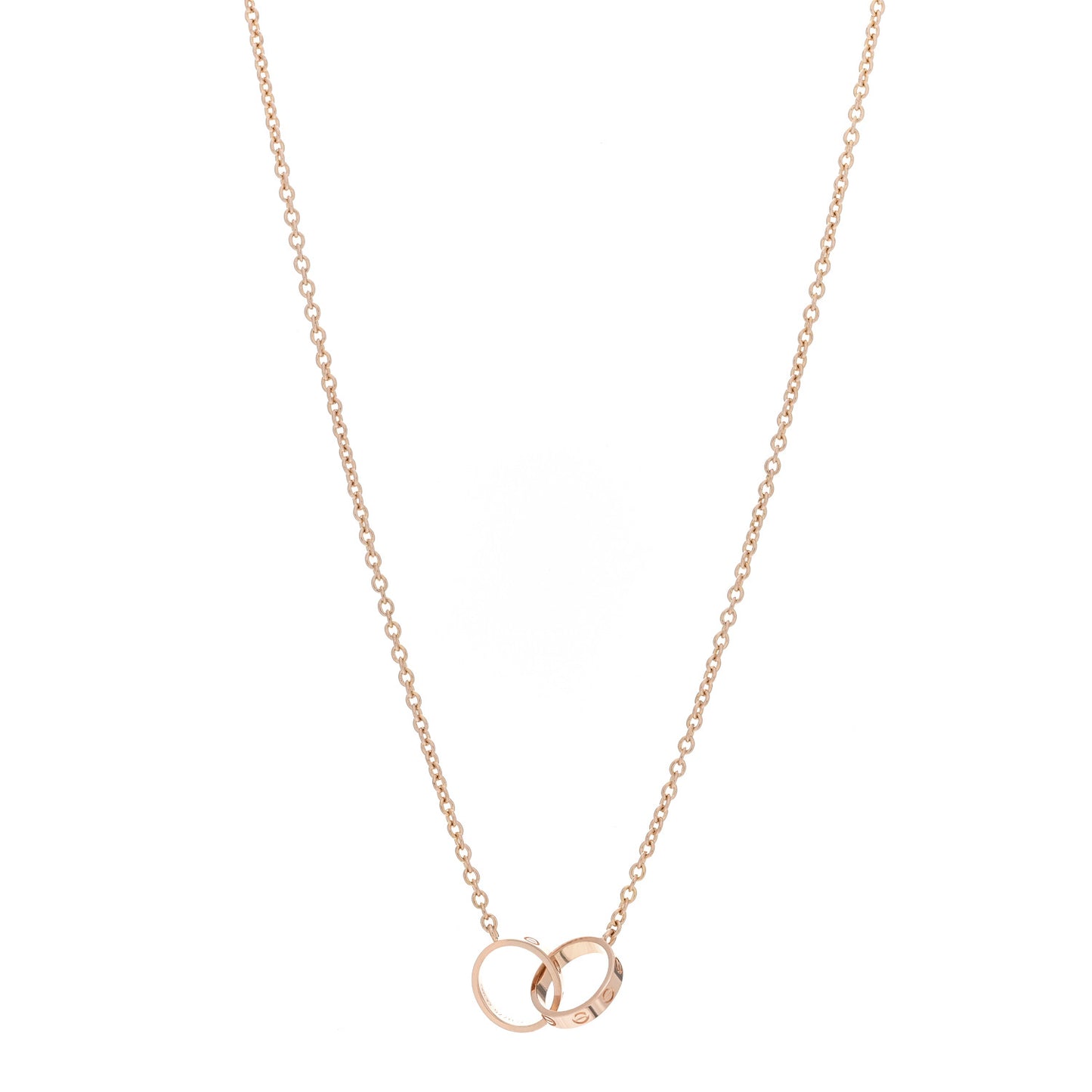 18K Pink Gold Interlocking LOVE Necklace