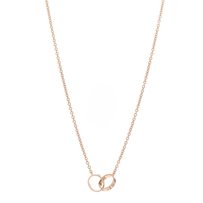 Cartier 18K Pink Gold Interlocking LOVE Necklace 1 of 5