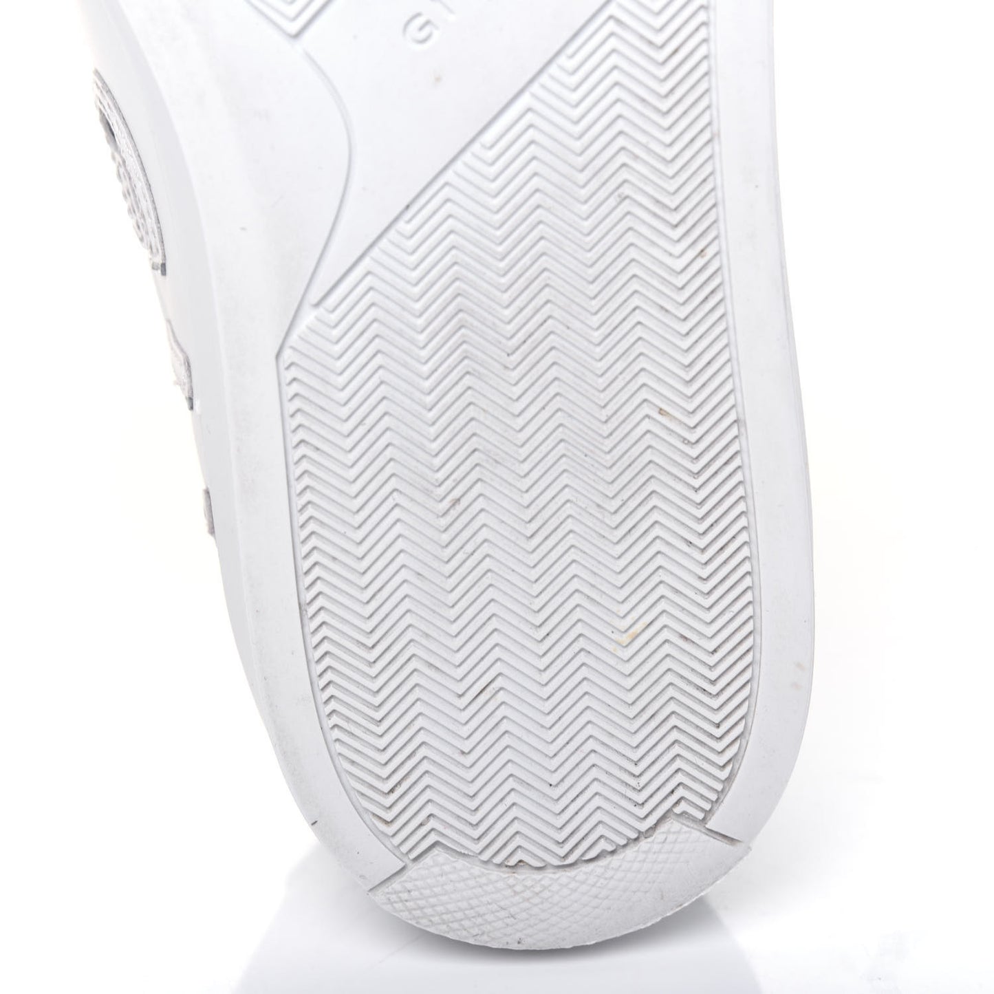 Calfskin Reverse Logo Womens Urban Street Sneakers 39.5 White Silver
