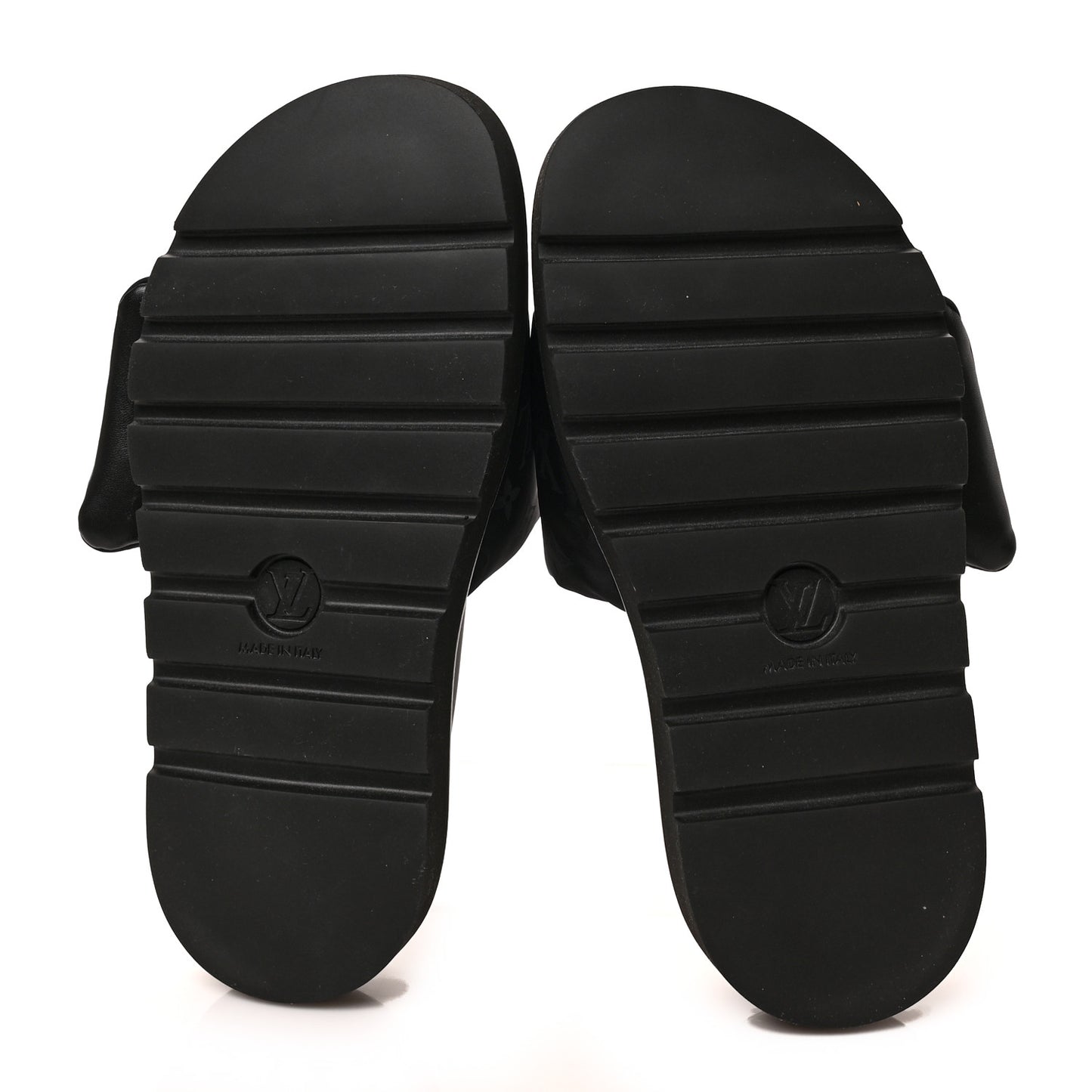 Nylon Monogram Womens Pool Pillow Comfort Mules 39 Black