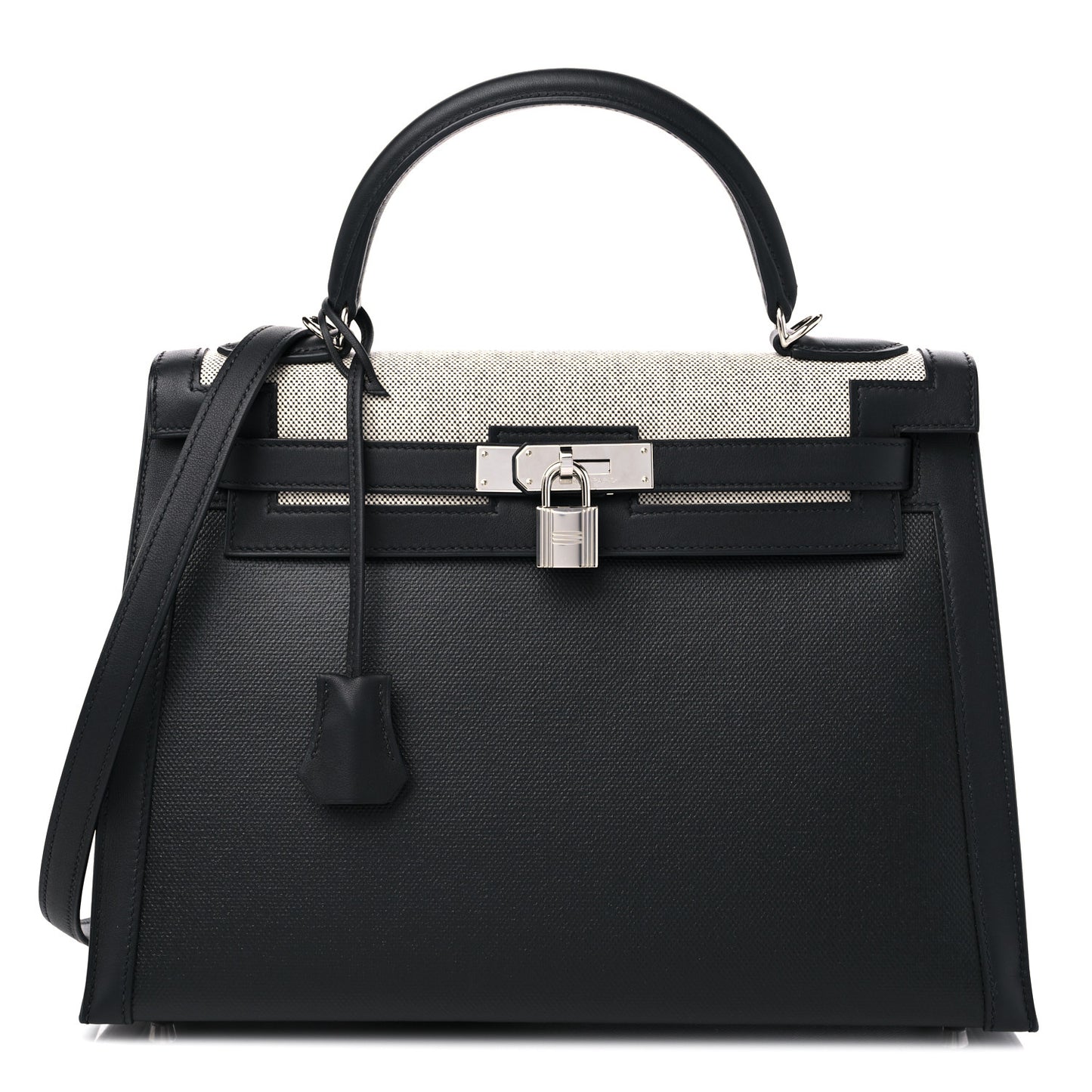 Berline Toile Swift Kelly Sellier 32 Black Ecru