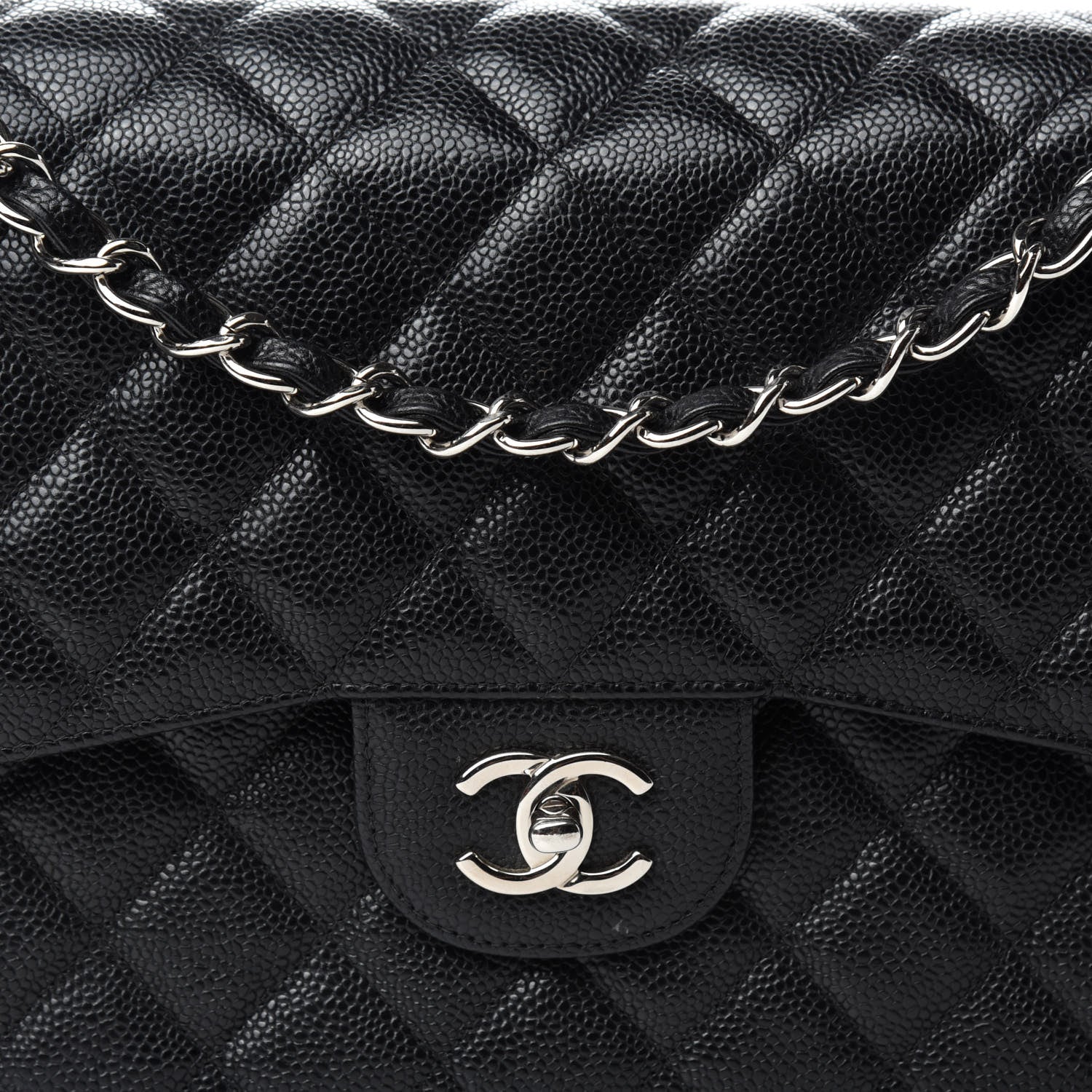 Chanel Caviar Quilted Jumbo Double Flap Black 12 of 12