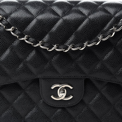 Chanel Caviar Quilted Jumbo Double Flap Black 12 of 12