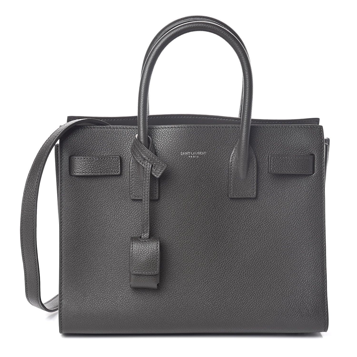 Saint Laurent Grained Calfskin Baby Sac De Jour Coal 1 of 9