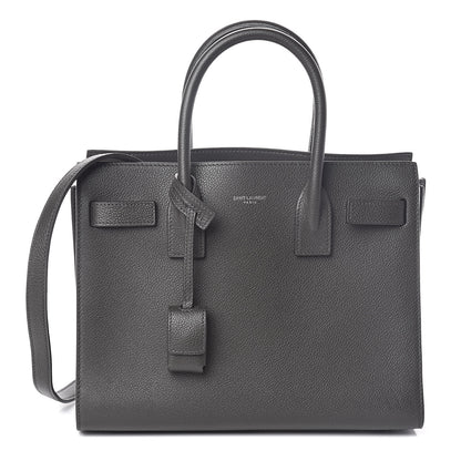 Saint Laurent Grained Calfskin Baby Sac De Jour Coal 1 of 9