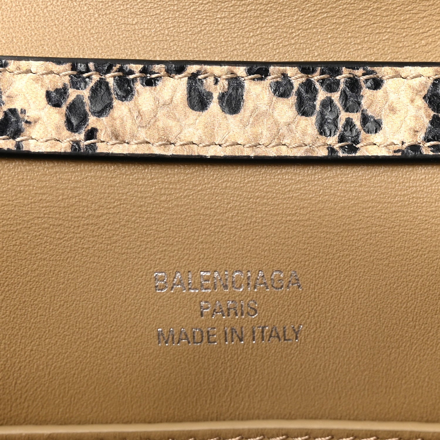 Balenciaga Python Embossed Calfskin Mini Rodeo Top Handle Handbag Natural 6 of 9