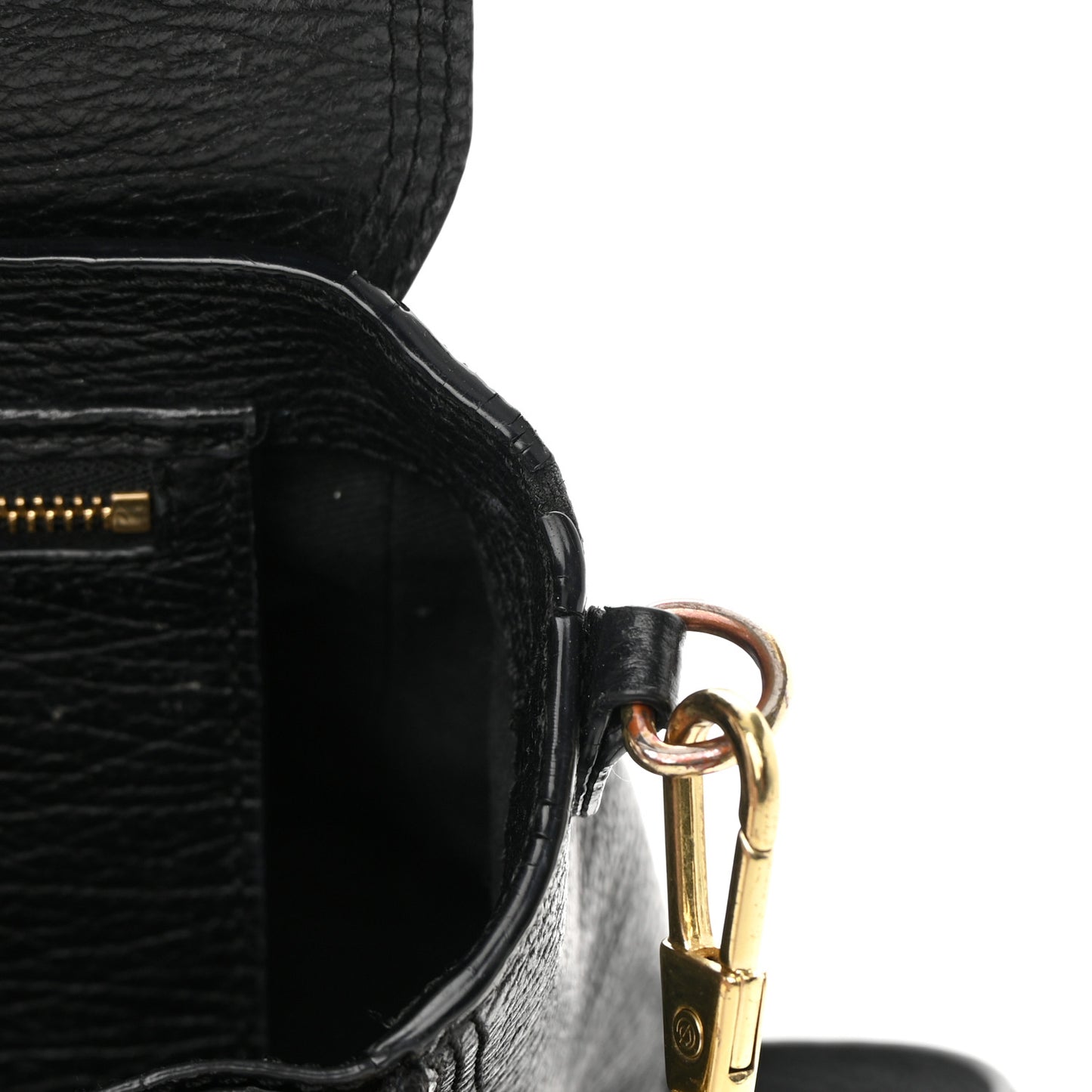 Textured Calfskin Mini Pashli Satchel Black