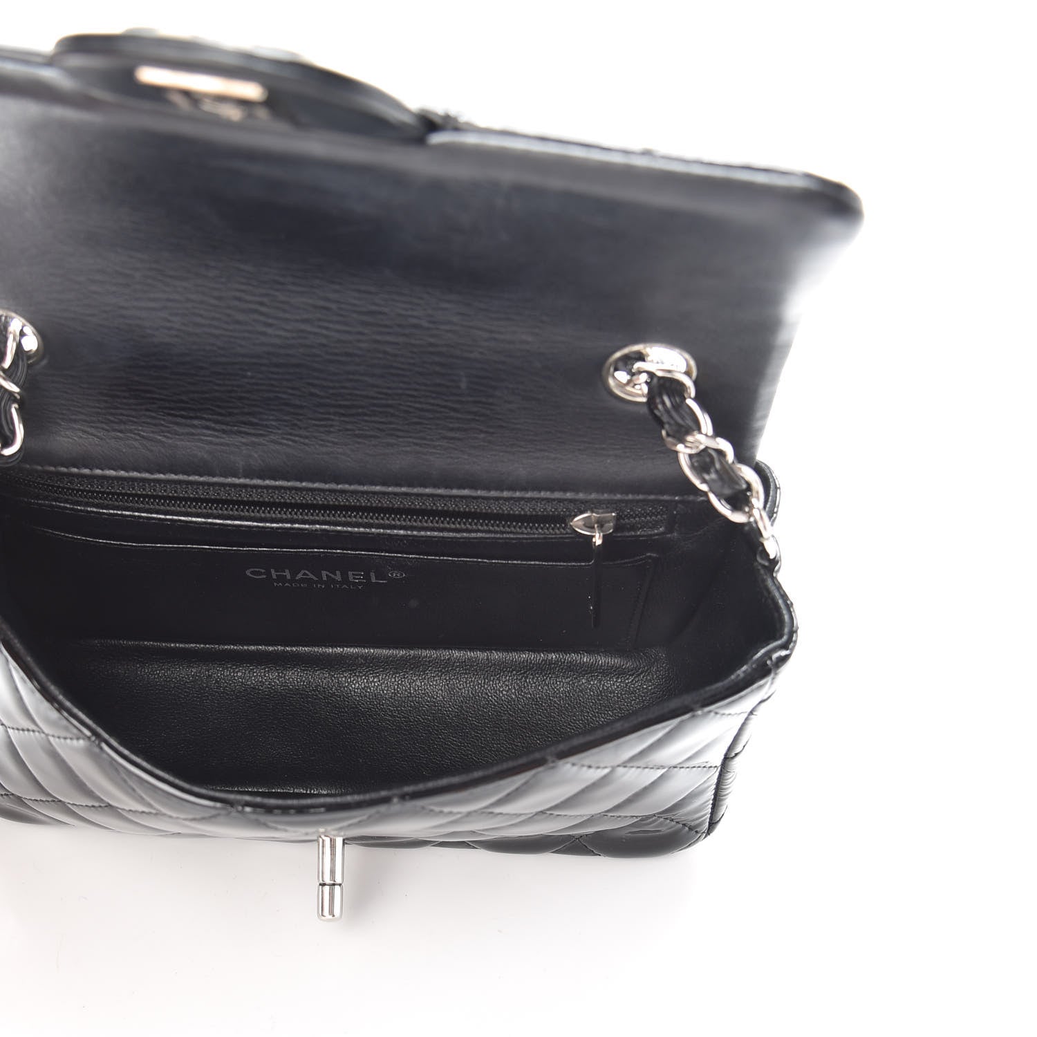 Chanel Patent Calfskin Quilted Mini Rectangular Flap Black 5 of 9