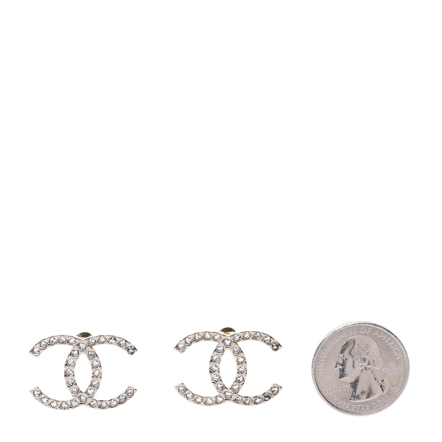 Baguette Crystal High Society CC Earrings Gold