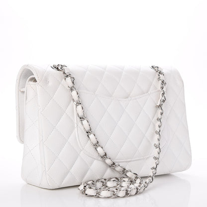 Chanel Caviar Quilted Medium Double Flap White 4 of 11