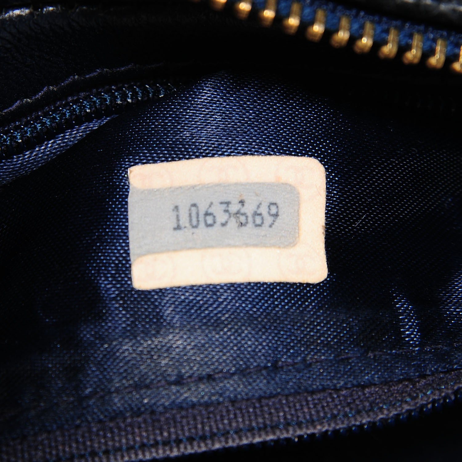 Chanel Quilted Lizard Tassel Cosmetic Pouch Navy 7 of 7