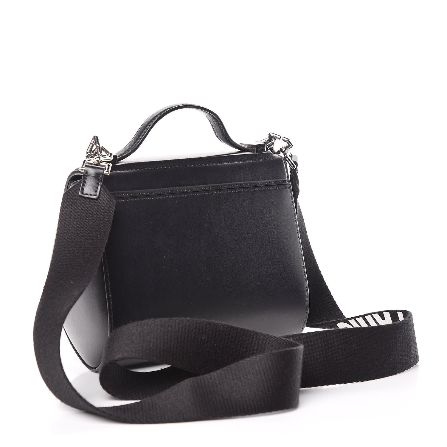 Givenchy Calfskin Mini Pandora Box Logo Strap Crossbody Bag Black 3 of 13