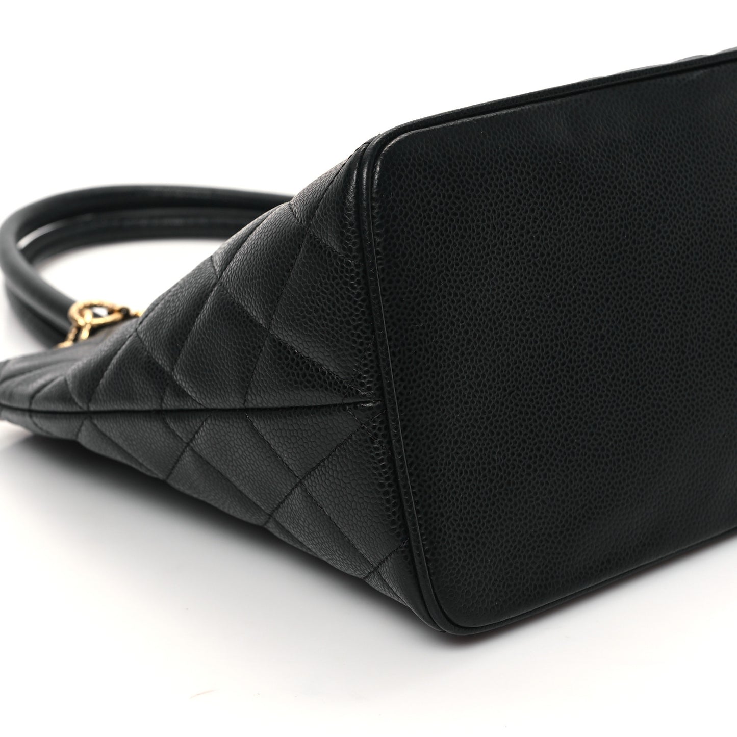 Caviar Quilted Medallion Tote Black