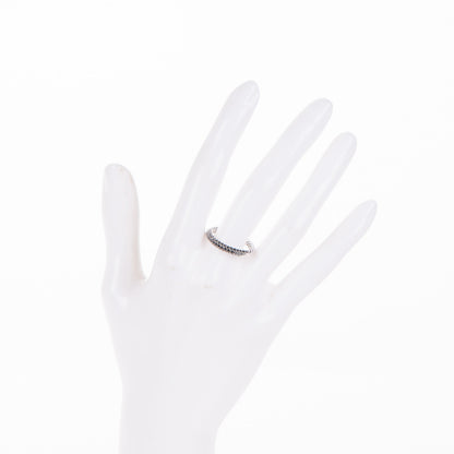 David Yurman Sterling Silver Black Diamond 3mm Midnight Melange Band Ring 53 6.5 2 of 3